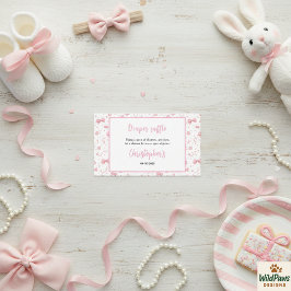 Pink Bow Girl Baby Shower – Cute & Fun Party エンクロージャーカード