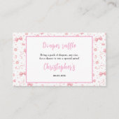 Pink Bow Girl Baby Shower – Cute & Fun Party エンクロージャーカード (正面)