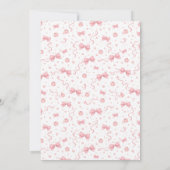 Pink Bow Girl Baby Shower – Cute & Fun Party サンキューカード (裏面)