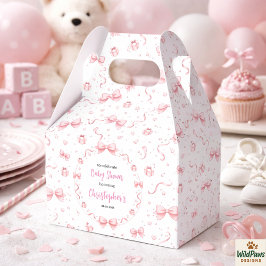 Pink Bow Girl Baby Shower – Cute & Fun Party フェイバーボックス