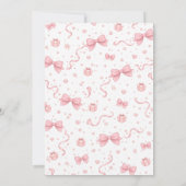 Pink Bow Girl Baby Shower – Cute & Fun Party 招待状 (裏面)