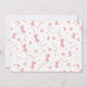 Pink Bow Girl Baby Shower – Cute & Fun Photo 招待状 (裏面)