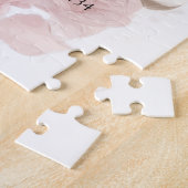 Pink Bow Girl Baby Shower Invitation ジグソーパズル (側面)