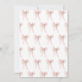 Pink Bow Girl Baby Shower Invitation 招待状 (裏面)