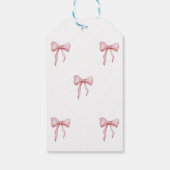 Pink Bow Girl Birthday Favor Tag ギフトタグ (裏面)