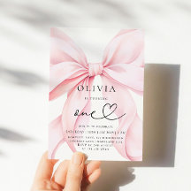 Pink Bow Girl First Birthday 