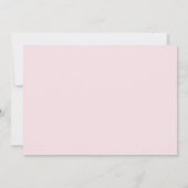 Pink Bow Girl First Birthday Flat Thank You Card サンキューカード (裏面)