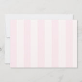Pink Bow Girl First Birthday Flat Thank You Card サンキューカード (裏面)