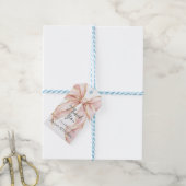 Pink Bow Girl First Birthday Party  ギフトタグ (より糸付き)