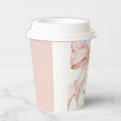 Pink Bow Girl First Birthday Party 紙コップ (右)