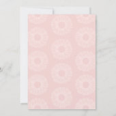 Pink Bow Girl Kids 1st Birthday  サンキューカード (裏面)