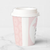 Pink Bow Girl Kids 1st Birthday  紙コップ (右)