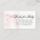 Pink Bow Girl Modern Baby Shower  エンクロージャーカード (正面)