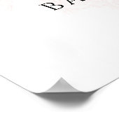 Pink Bow Girl Modern Baby Shower  ポスター (角)