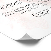 Pink Bow Girl Modern Baby Shower Bottle Chug ポスター (角)