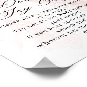 Pink Bow Girl Modern Baby Shower Game ポスター (角)