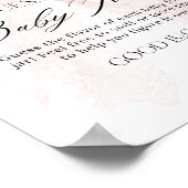 Pink Bow Girl Modern Baby Shower Guess food ポスター (角)