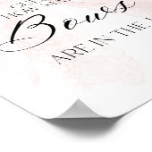 Pink Bow Girl Modern Baby Shower Guess Game ポスター (角)