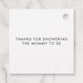 Pink Bow Girl Mom Ribbon Cute Baby Shower フェイバータグ (裏面)