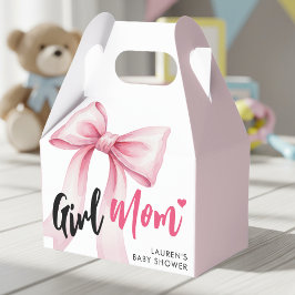 Pink Bow Girl Mom Ribbon Cute Baby Shower フェイバーボックス