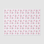 Pink Bow Girl Mom Ribbon Cute Baby Shower 薄葉紙 (正面)