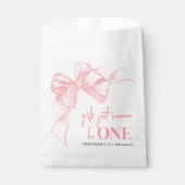 Pink Bow Girls 1st Birthday フェイバーバッグ (正面)