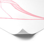 Pink Bow Girls 1st Birthday Welcome Sign ポスター (角)