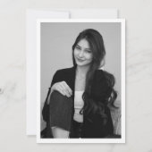 Pink Bow Graduation サンキューカード (裏面)