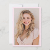 Pink Bow Graduation サンキューカード (裏面)