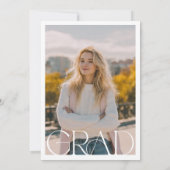 Pink Bow Graduation サンキューカード (裏面)