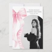 Pink Bow Graduation 案内状 (正面)