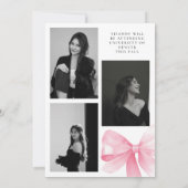 Pink Bow Graduation 案内状 (裏面)