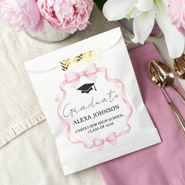 Pink Bow Graduation Cap Graduate フェイバーバッグ