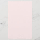 Pink Bow Guess Who Baby Shower Game 便箋 (裏面)