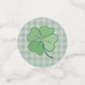 Pink Bow Horseshoe Clover Lucky One Birthday コンフェッティ (スモール正面)