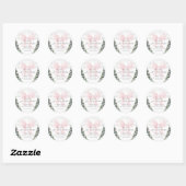 Pink Bow It's Cold Outside Baby Shower Sticker ラウンドシール (シート)