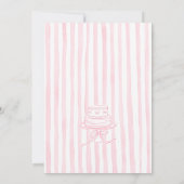 Pink Bow Just Wanna be One Girl Birthday サンキューカード (裏面)