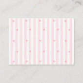 Pink Bow Little Sweetheart Books for Baby Card エンクロージャーカード (裏面)
