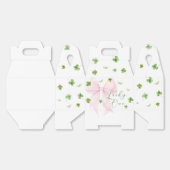 Pink Bow Lucky One 1st Birthday Favor Boxes フェイバーボックス (見開き)