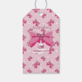 Pink Bow Magical Girl Birthday ギフトタグ