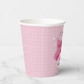 Pink Bow Magical Girl Birthday 紙コップ (右)