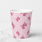 Pink Bow Magical Girl Birthday 紙コップ (裏面)