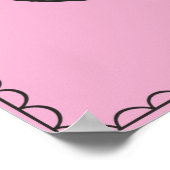 Pink Bow Minimal Elegant 28th Birthday Party ポスター (角)