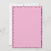 Pink Bow Minimal Elegant 28th Birthday Party 招待状 (裏面)