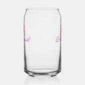 PINK BOW minimaladd name bridesmaid gift year ガラス缶 (左)