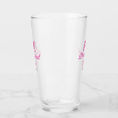 PINK BOW minimaladd name bridesmaid gift year タンブラーグラス (左)