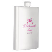PINK BOW minimaladd name bridesmaid gift year フラスク (右)