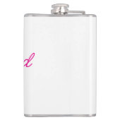 PINK BOW minimaladd name bridesmaid gift year フラスク (裏面)