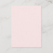 Pink Bow Modern Baby Shower Girl エンクロージャーカード (裏面)