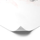 Pink Bow Modern Baby Shower Girl ポスター (角)